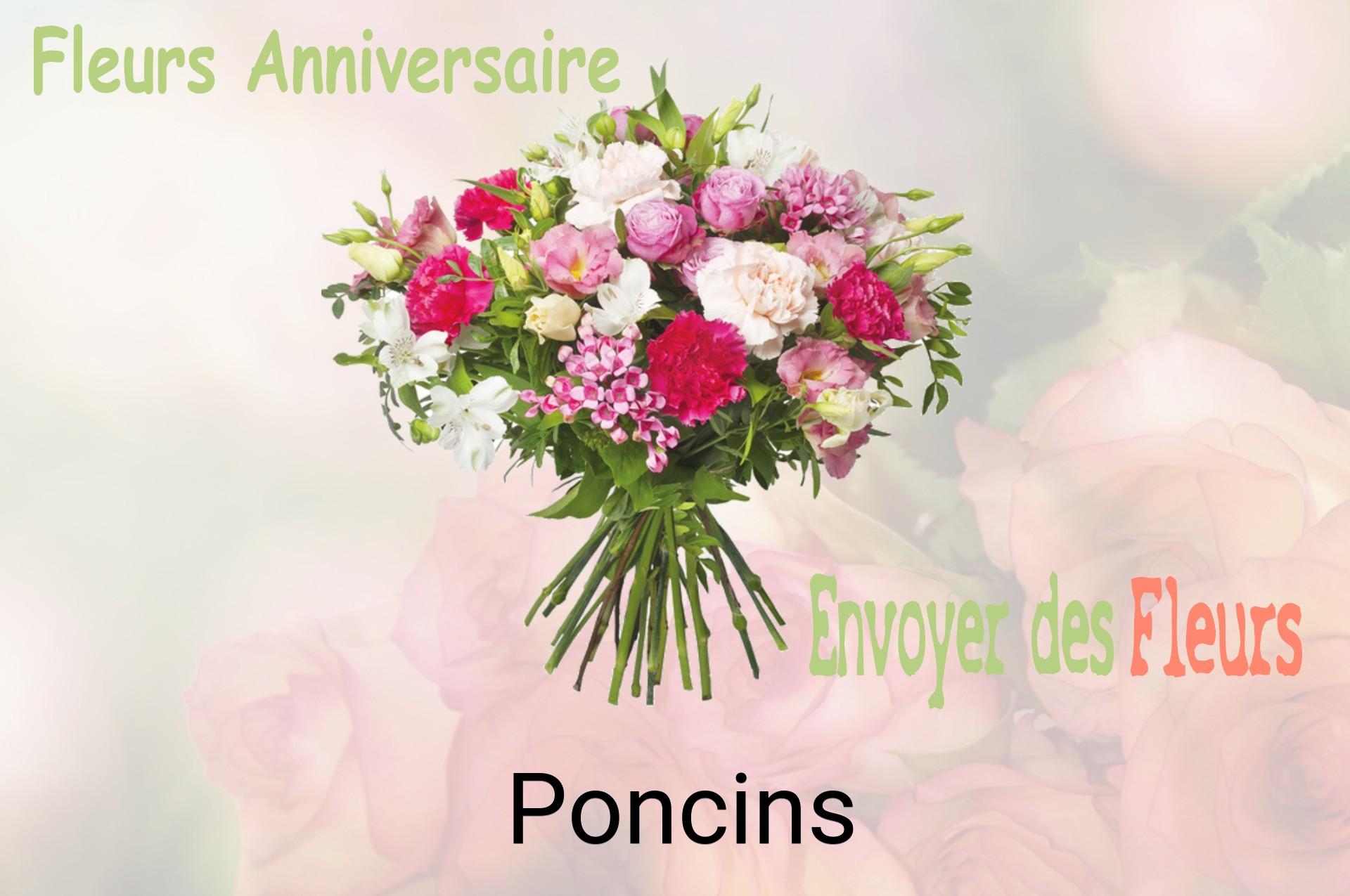 Bouquet de fleurs d’anniversaire livré à Poncins